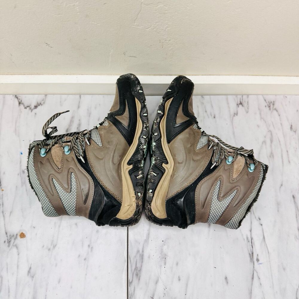 Merrell Boulder Tan And Blue Hiking Shoe Womens Size 7 - Picture 7 of 10